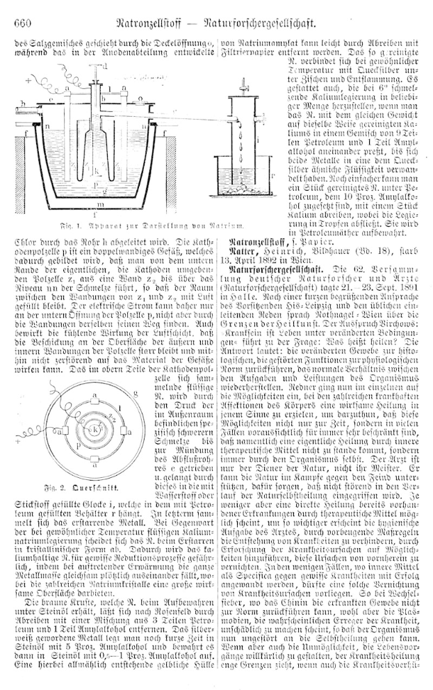 Eine detaillierte Zeichnung eines Wasseraufbereitungssystems aus dem deutschen Patent 666, das Komponenten wie eine Pumpe und Ventile zeigt, zusammen mit dem Patenttext.